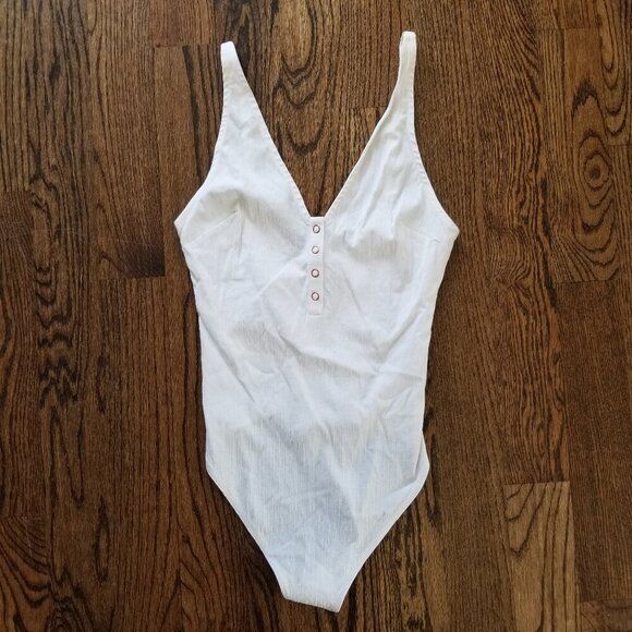 NWT Free People Intimately White Larissa Bodysuit Size Large - Picture 2 of 8